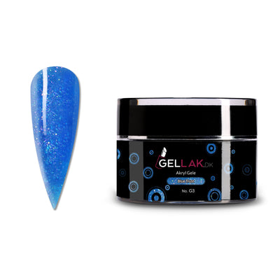 Gellak.dk Akryl Gele No. G3 "Blue Trust" Akryl Gele 3. Generation Gellak.dk