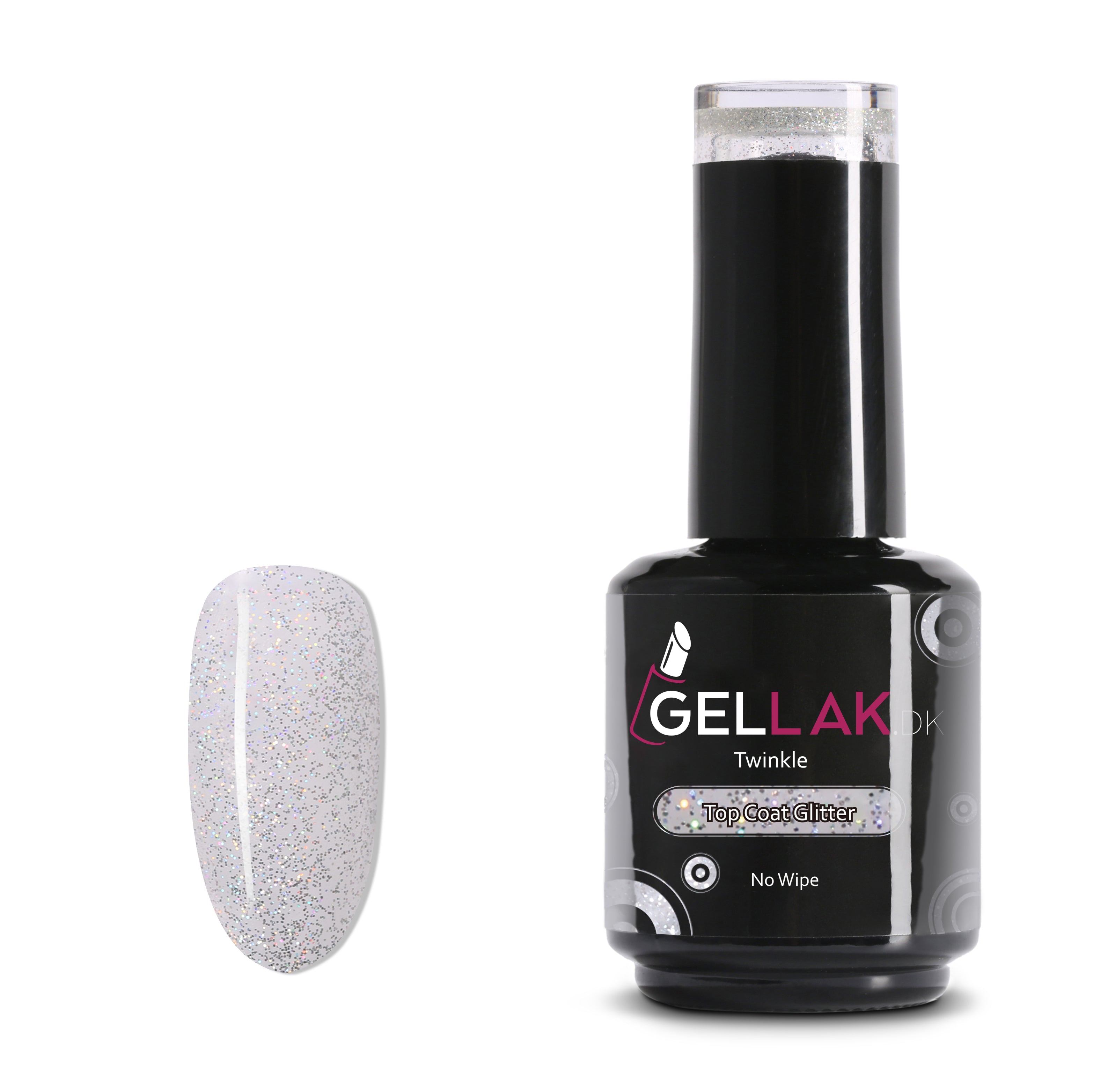 analyse dissipation Caroline Gel Neglelak Top Coat Glimmer | 15 ml | Twinkle | Toplak | Gellak.dk