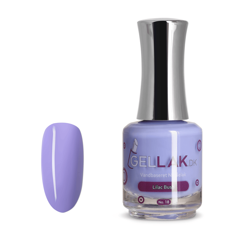 Vandbaseret Neglelak No. 18 "Lilac Bush" Vandbaseret Neglelak Gellak.dk