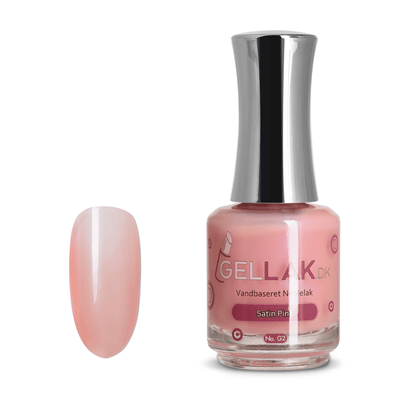 Vandbaseret Neglelak No. G2 "Satin Pink" Vandbaseret Neglelak Gellak.dk