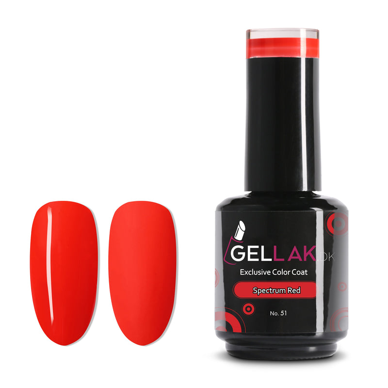 Gellak.dk Color Coat No. 51 "Spectrum Red" Color Coat 3. Generation Gellak.dk